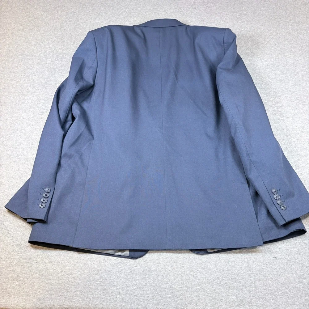 Haggar Blazer Mens 50R Blue Tailored Fit Travel Performance Suit Jacket 0155